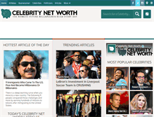 Tablet Screenshot of celebritynetworth.com